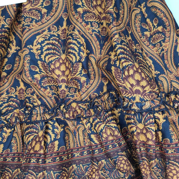 NWT A Loves A Little Girls Ruffle Mini Skirt Size Large Brown 100% Cotton - Picture 6 of 6